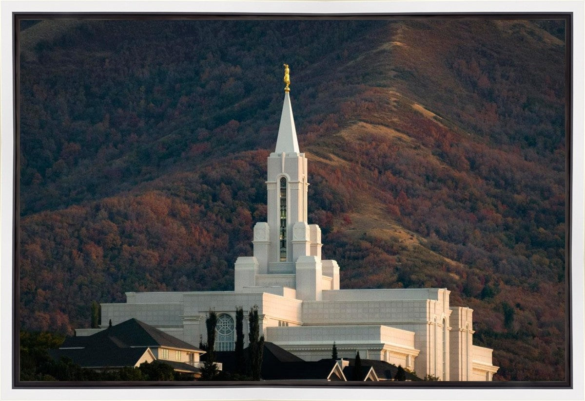 Bountiful Temple Autumn Sunset Gallery Wrap