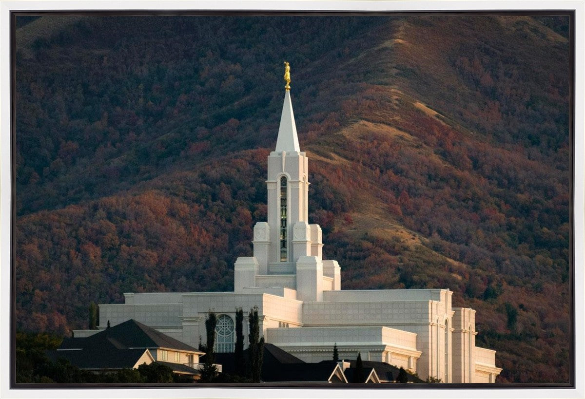 Bountiful Temple Autumn Sunset Gallery Wrap