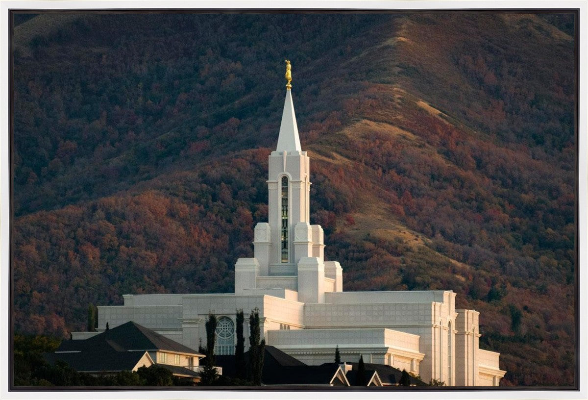 Bountiful Temple Autumn Sunset Gallery Wrap
