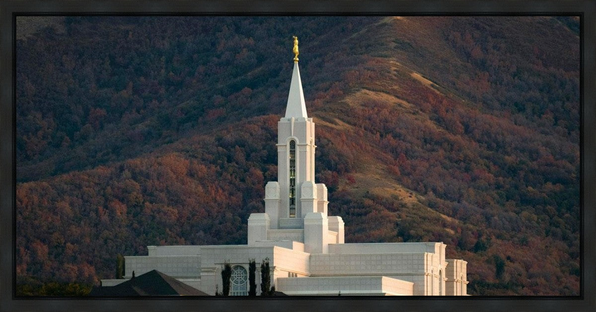 Bountiful Temple Autumn Sunset Gallery Wrap