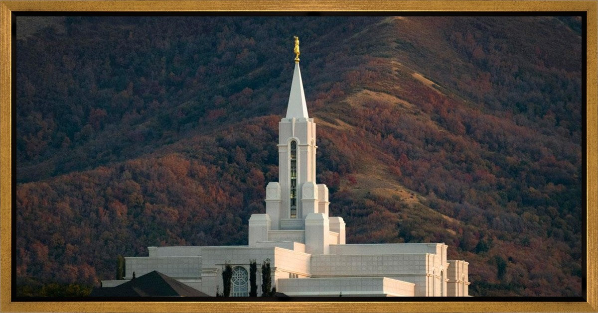 Bountiful Temple Autumn Sunset Gallery Wrap