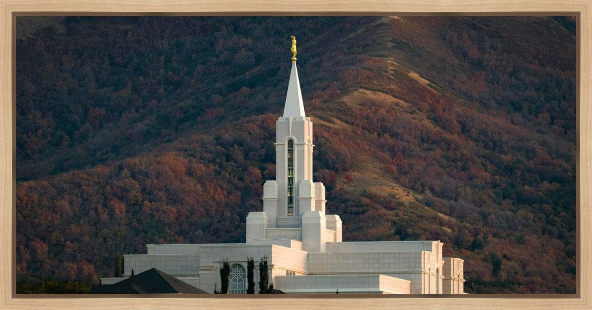 Bountiful Temple Autumn Sunset Gallery Wrap