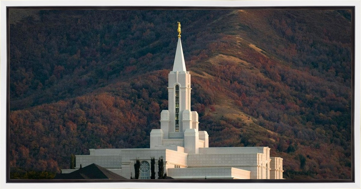 Bountiful Temple Autumn Sunset Gallery Wrap