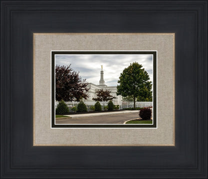 Columbus Temple Cloudy Skies