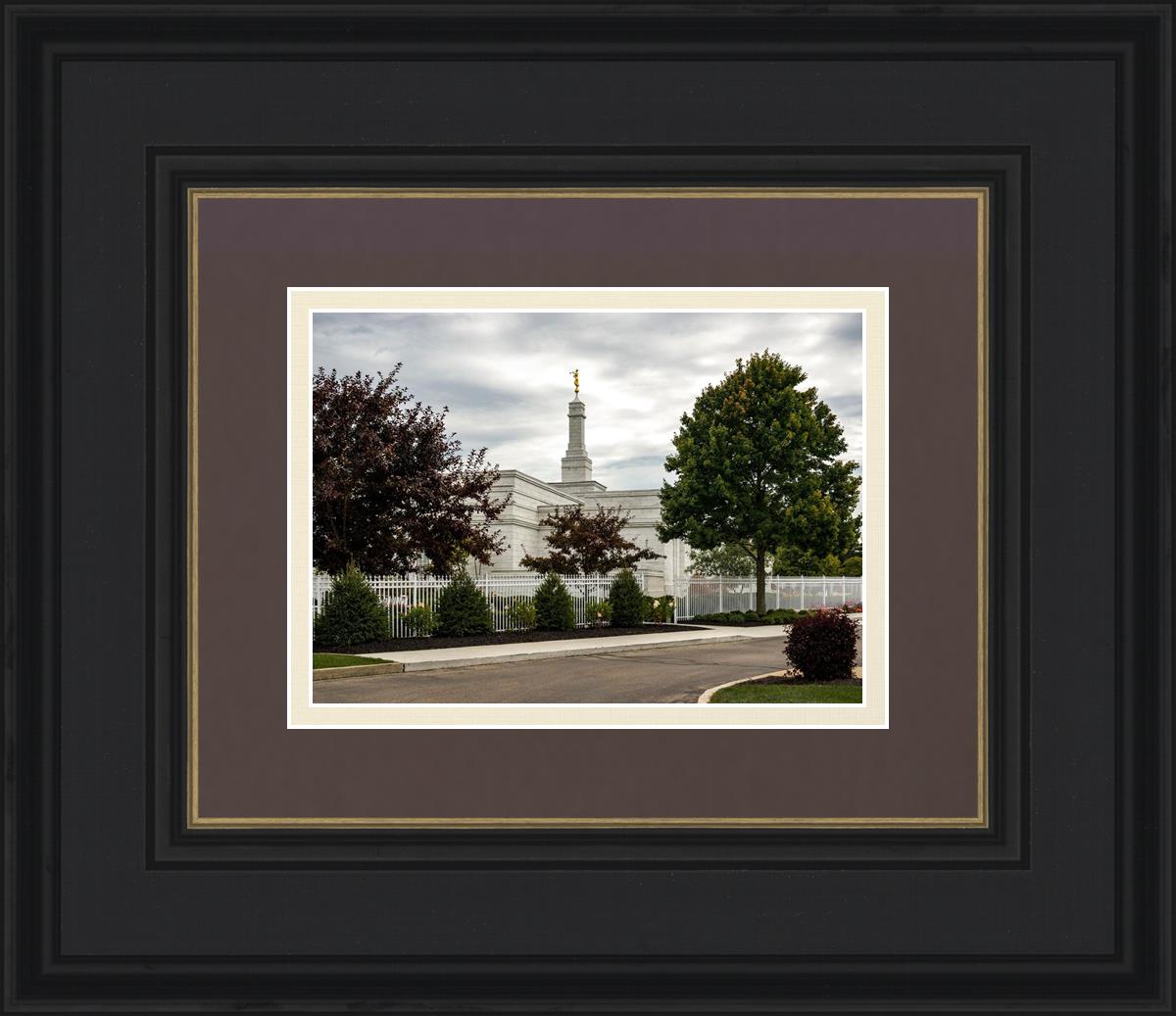 Columbus Temple Cloudy Skies