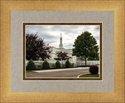 Columbus Temple Cloudy Skies