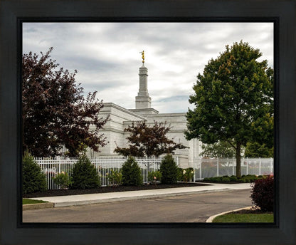 Columbus Temple Cloudy Skies
