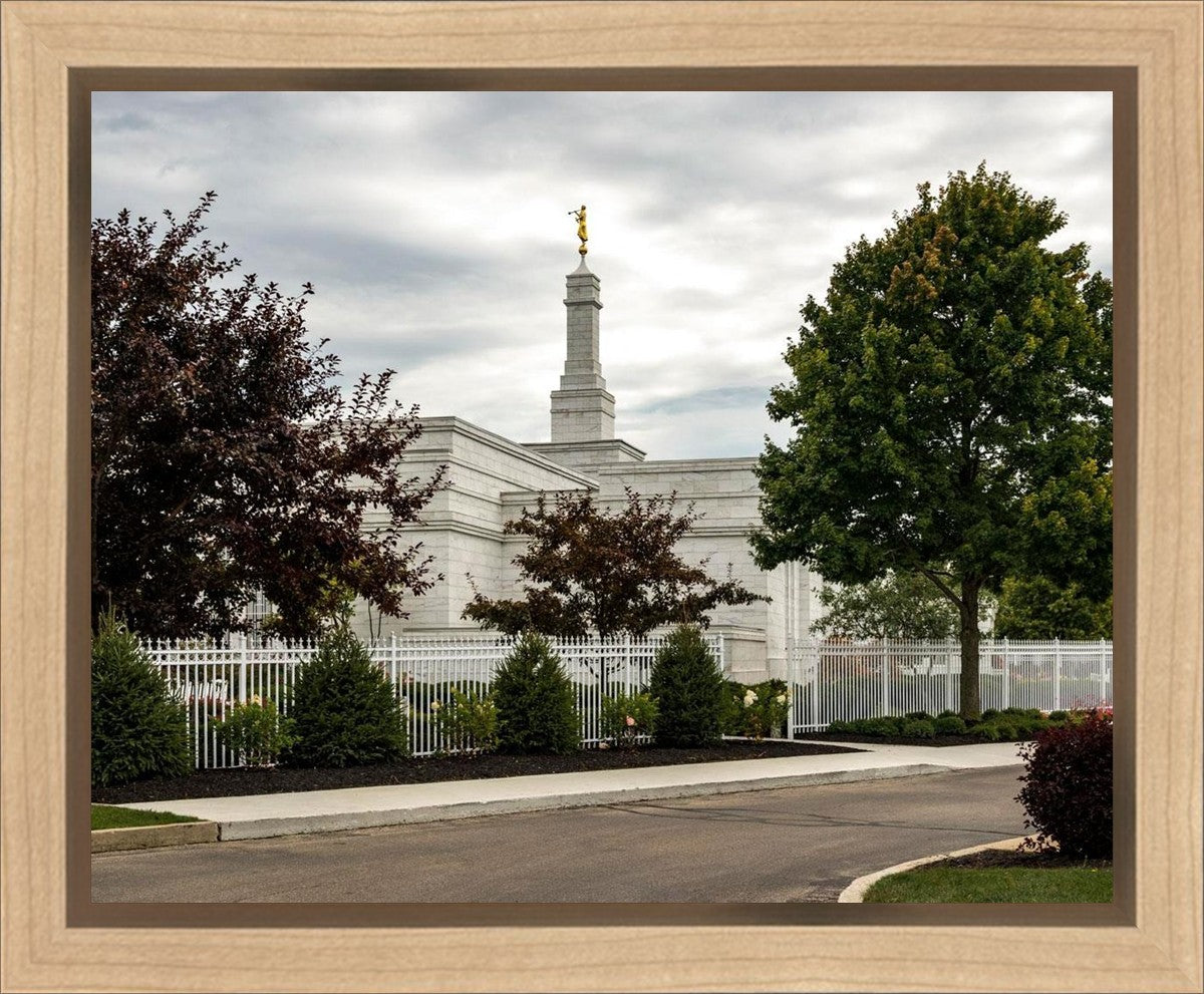 Columbus Temple Cloudy Skies Gallery Wrap