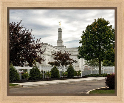 Columbus Temple Cloudy Skies