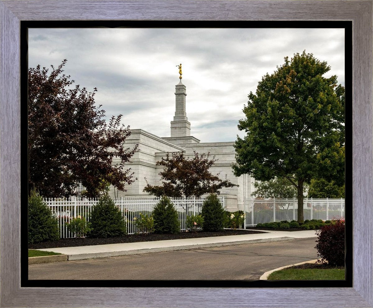 Columbus Temple Cloudy Skies Gallery Wrap