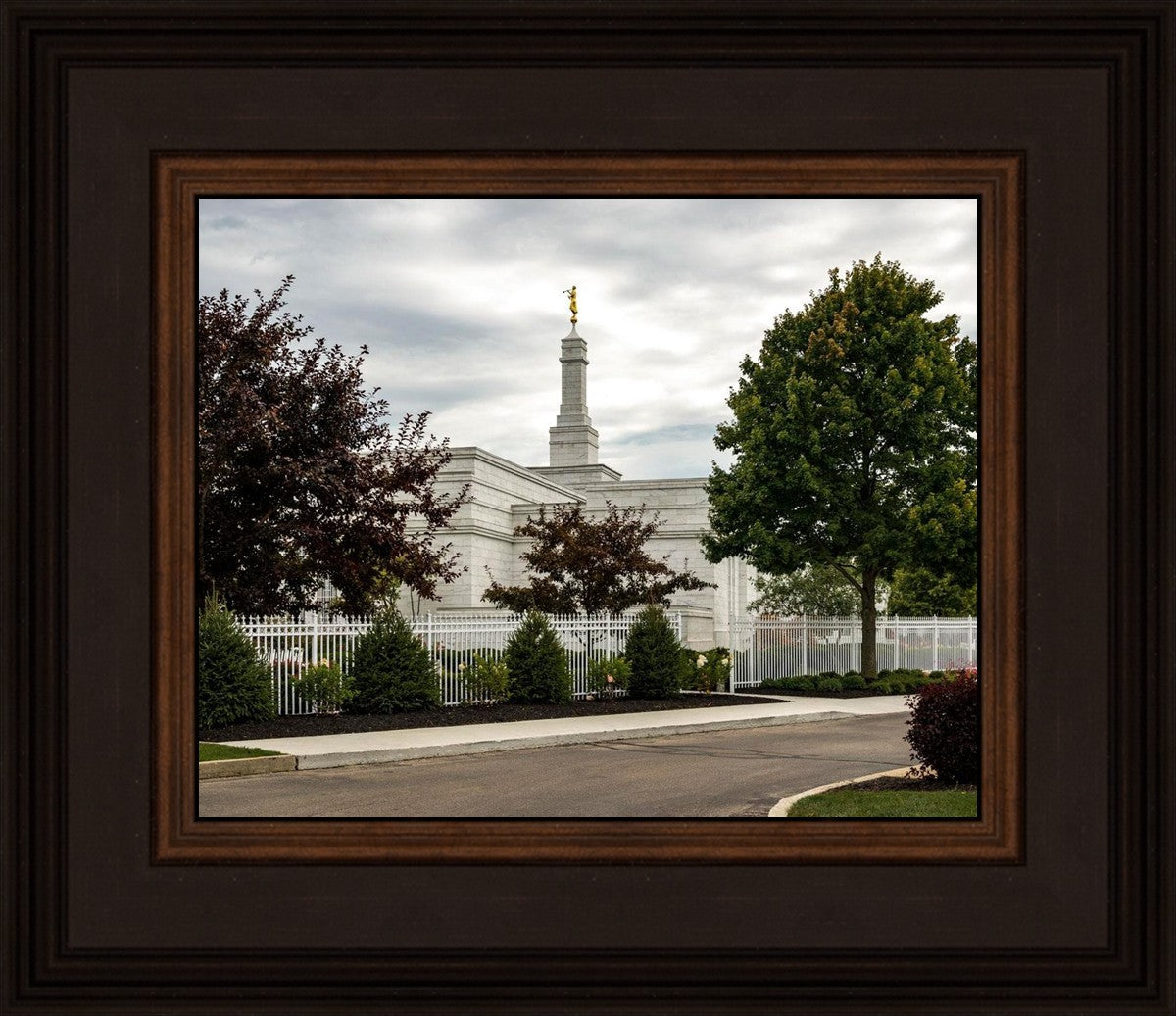 Columbus Temple Cloudy Skies