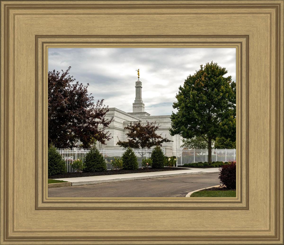 Columbus Temple Cloudy Skies