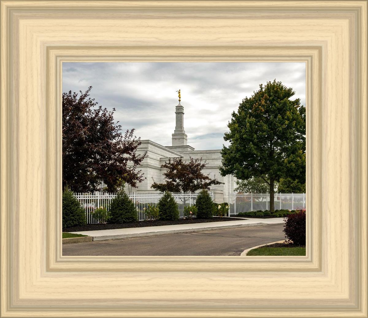 Columbus Temple Cloudy Skies