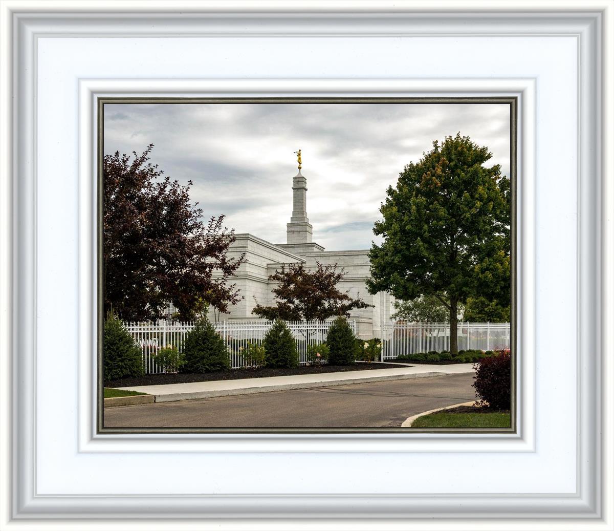 Columbus Temple Cloudy Skies