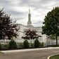 Columbus Temple Cloudy Skies