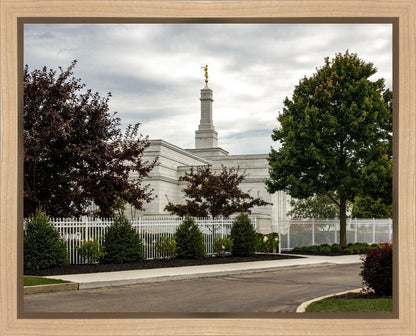 Columbus Temple Cloudy Skies