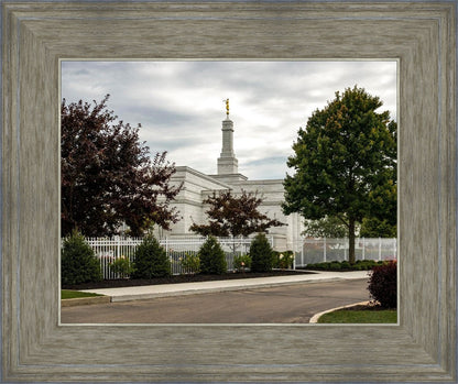 Columbus Temple Cloudy Skies