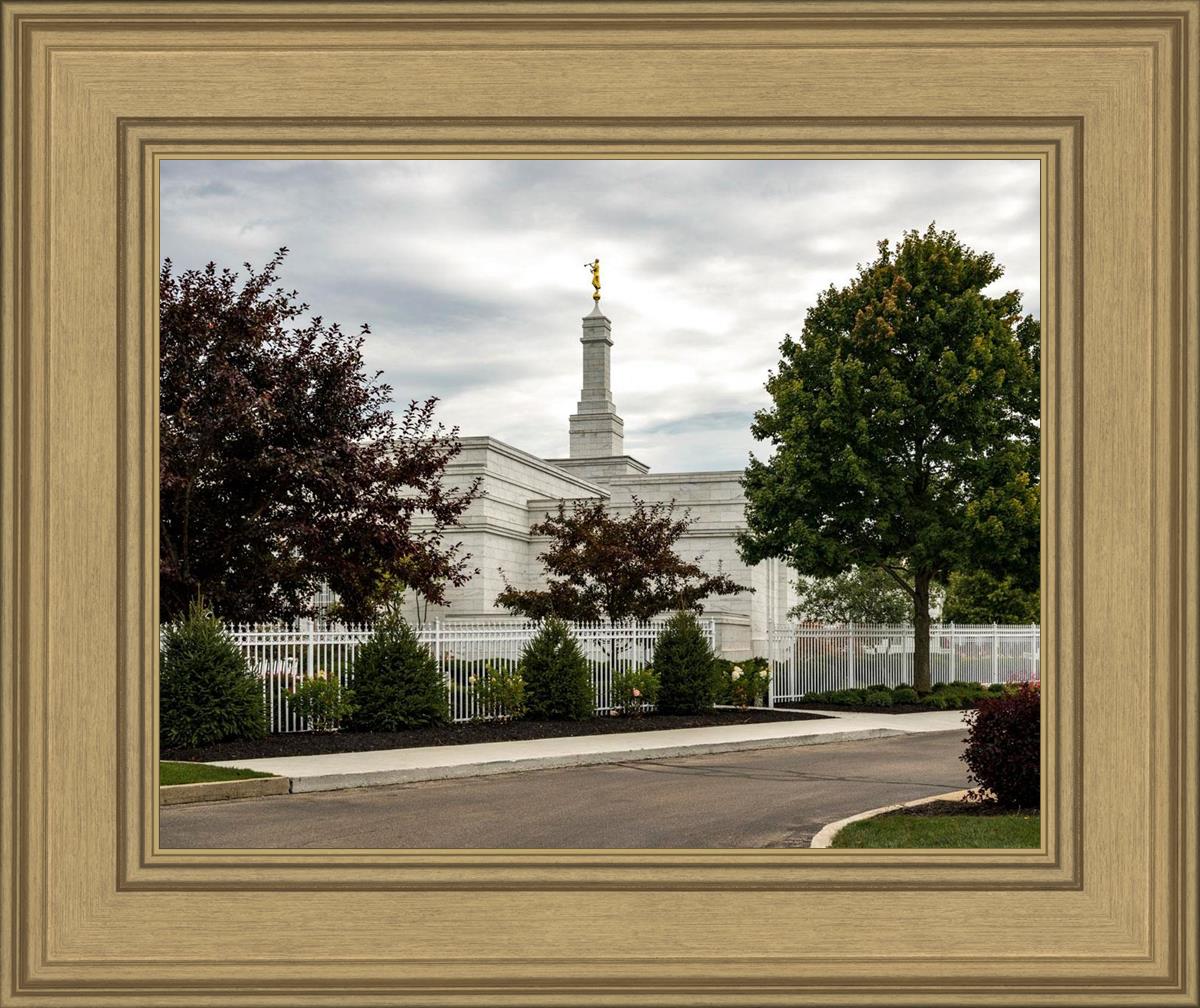 Columbus Temple Cloudy Skies