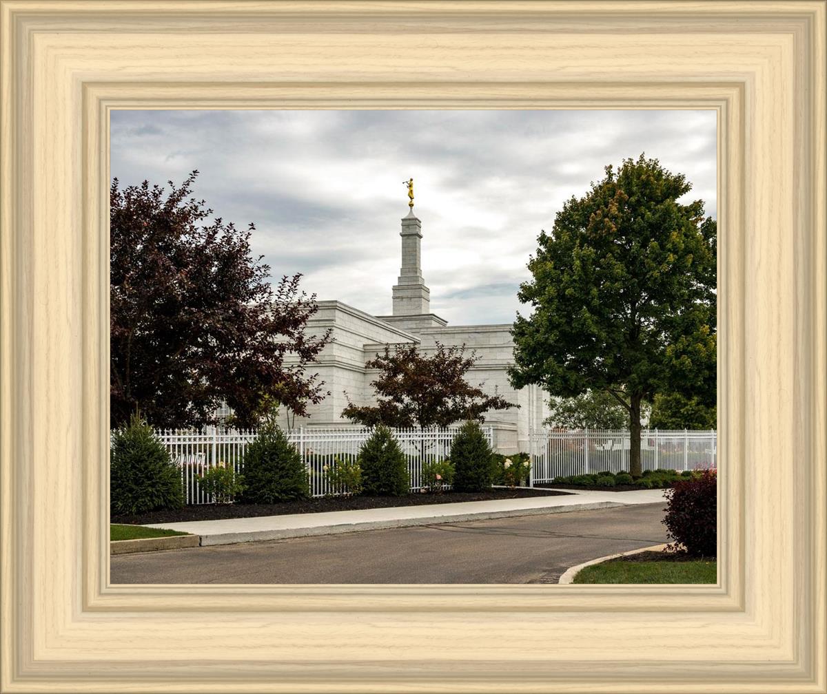 Columbus Temple Cloudy Skies