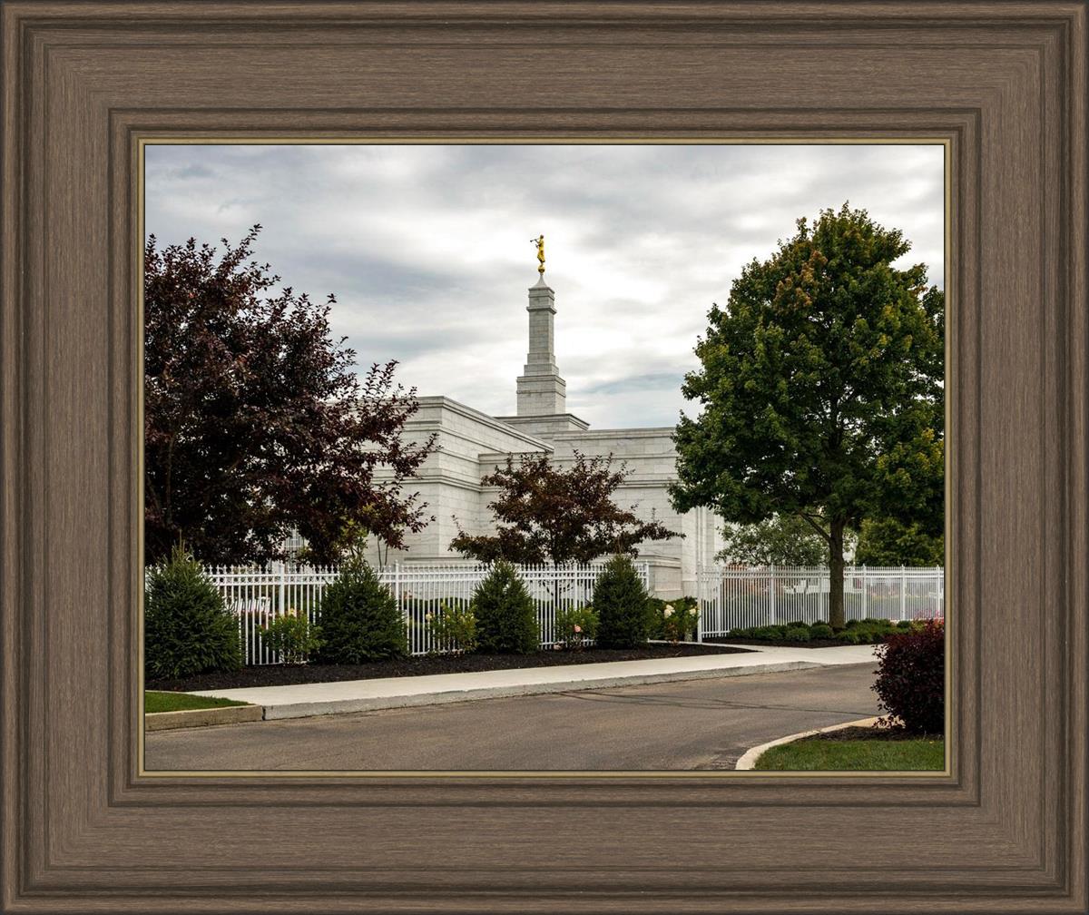 Columbus Temple Cloudy Skies
