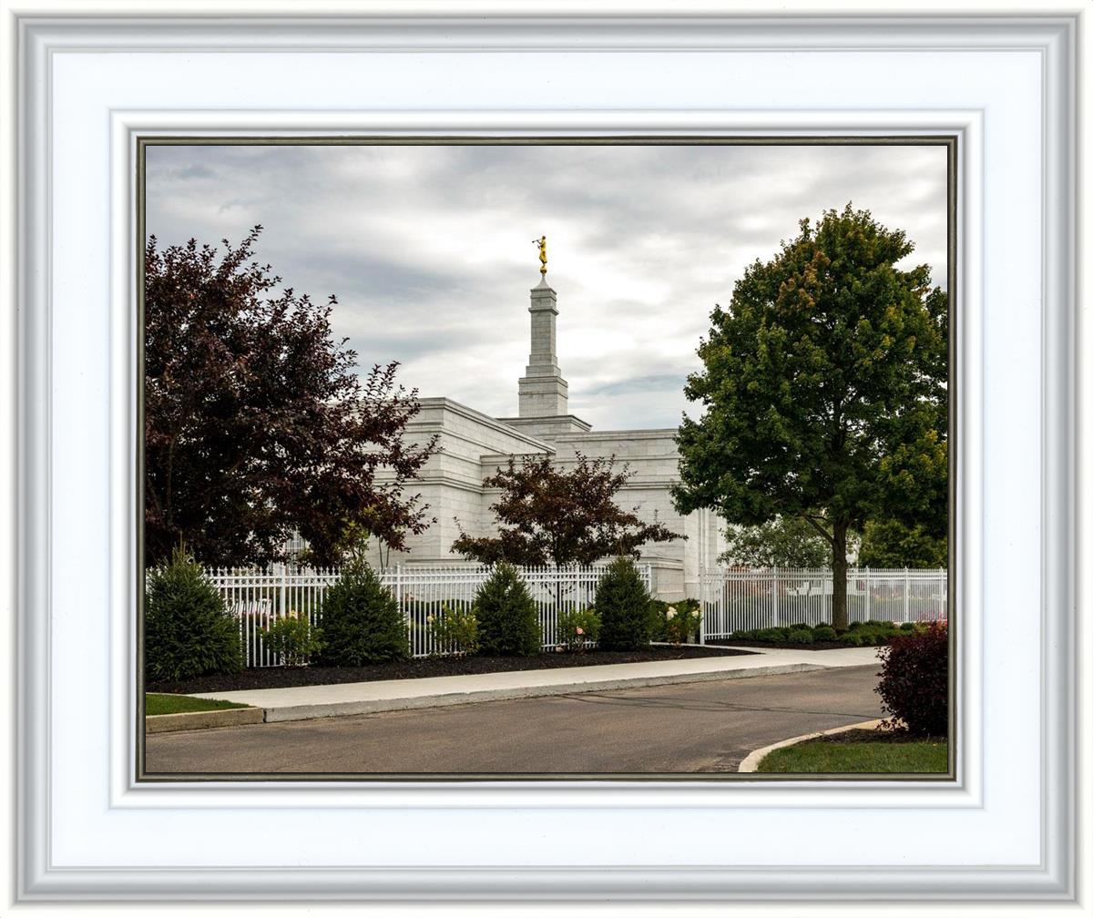 Columbus Temple Cloudy Skies