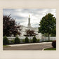 Columbus Temple Cloudy Skies