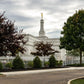 Columbus Temple Cloudy Skies