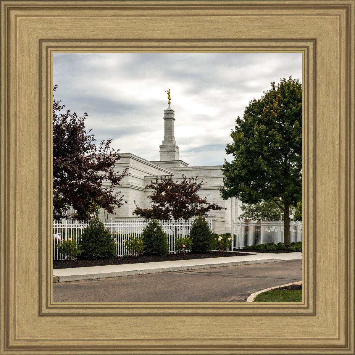 Columbus Temple Cloudy Skies