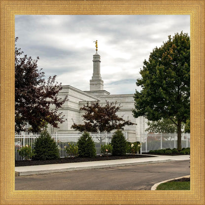 Columbus Temple Cloudy Skies