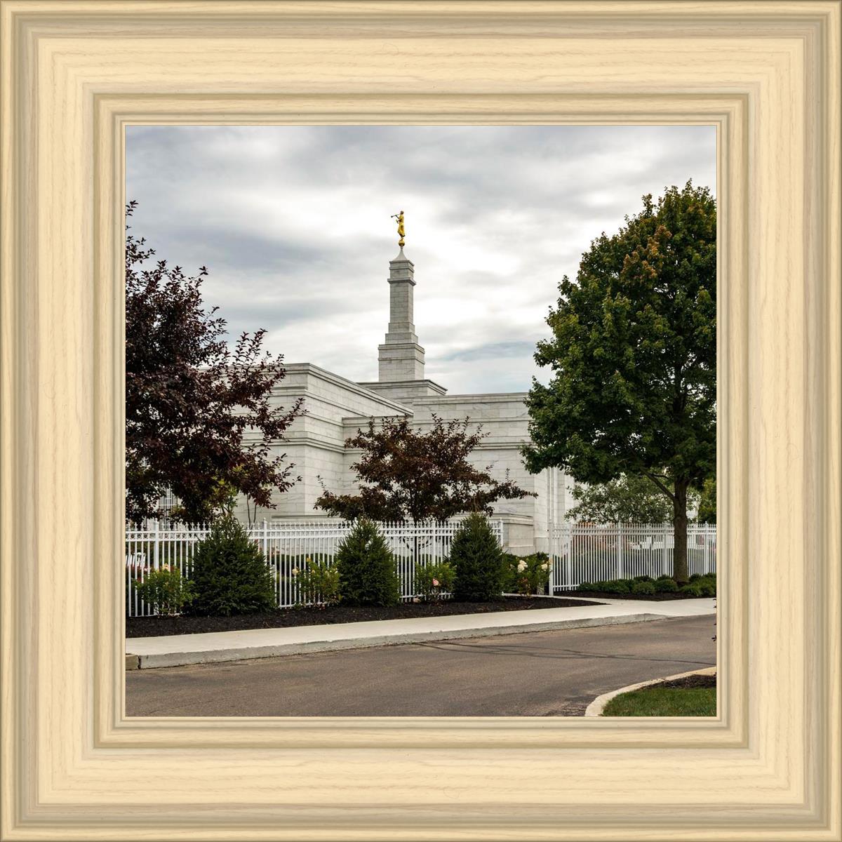 Columbus Temple Cloudy Skies