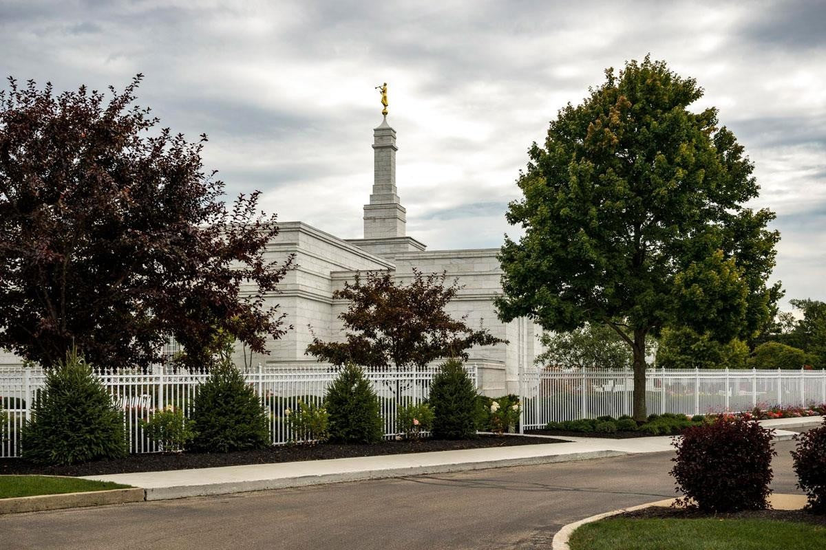 Columbus Temple Cloudy Skies Gallery Wrap