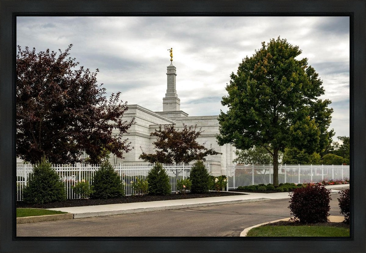 Columbus Temple Cloudy Skies Gallery Wrap