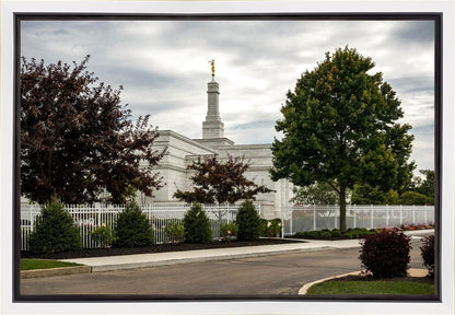 Columbus Temple Cloudy Skies