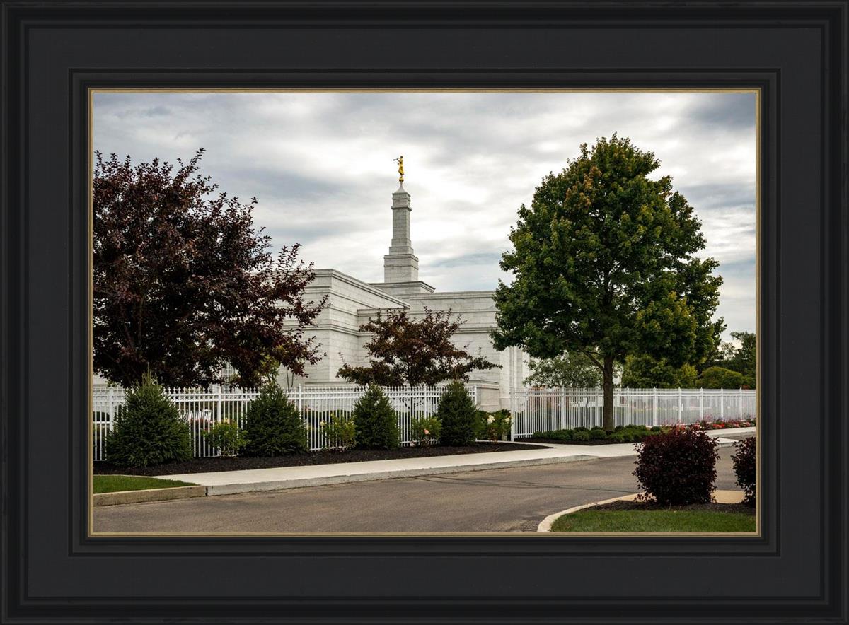 Columbus Temple Cloudy Skies