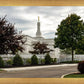 Columbus Temple Cloudy Skies