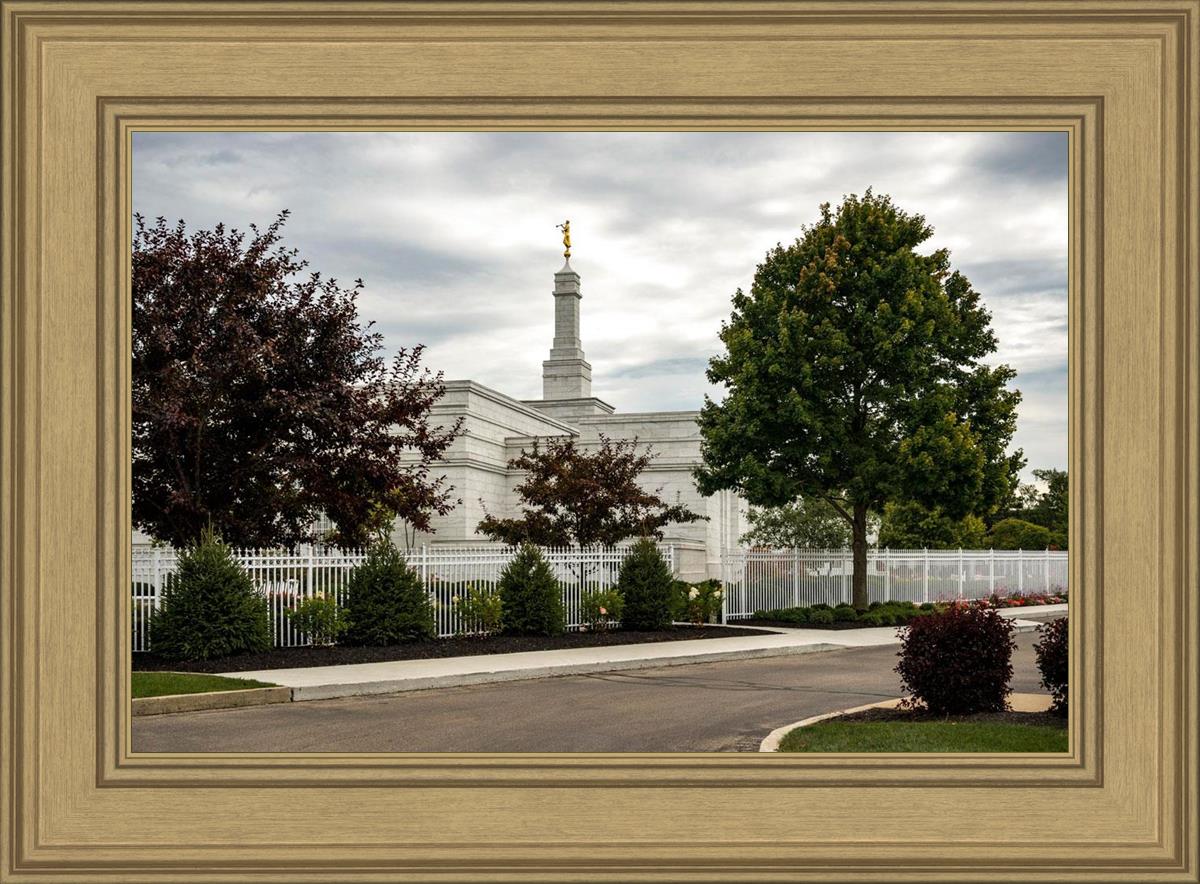 Columbus Temple Cloudy Skies