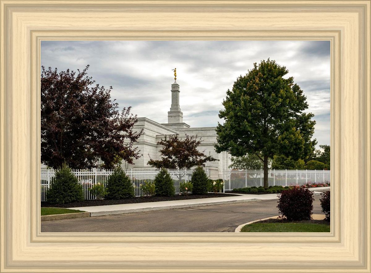 Columbus Temple Cloudy Skies