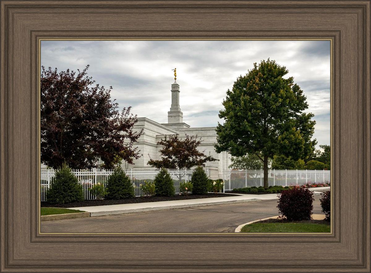 Columbus Temple Cloudy Skies