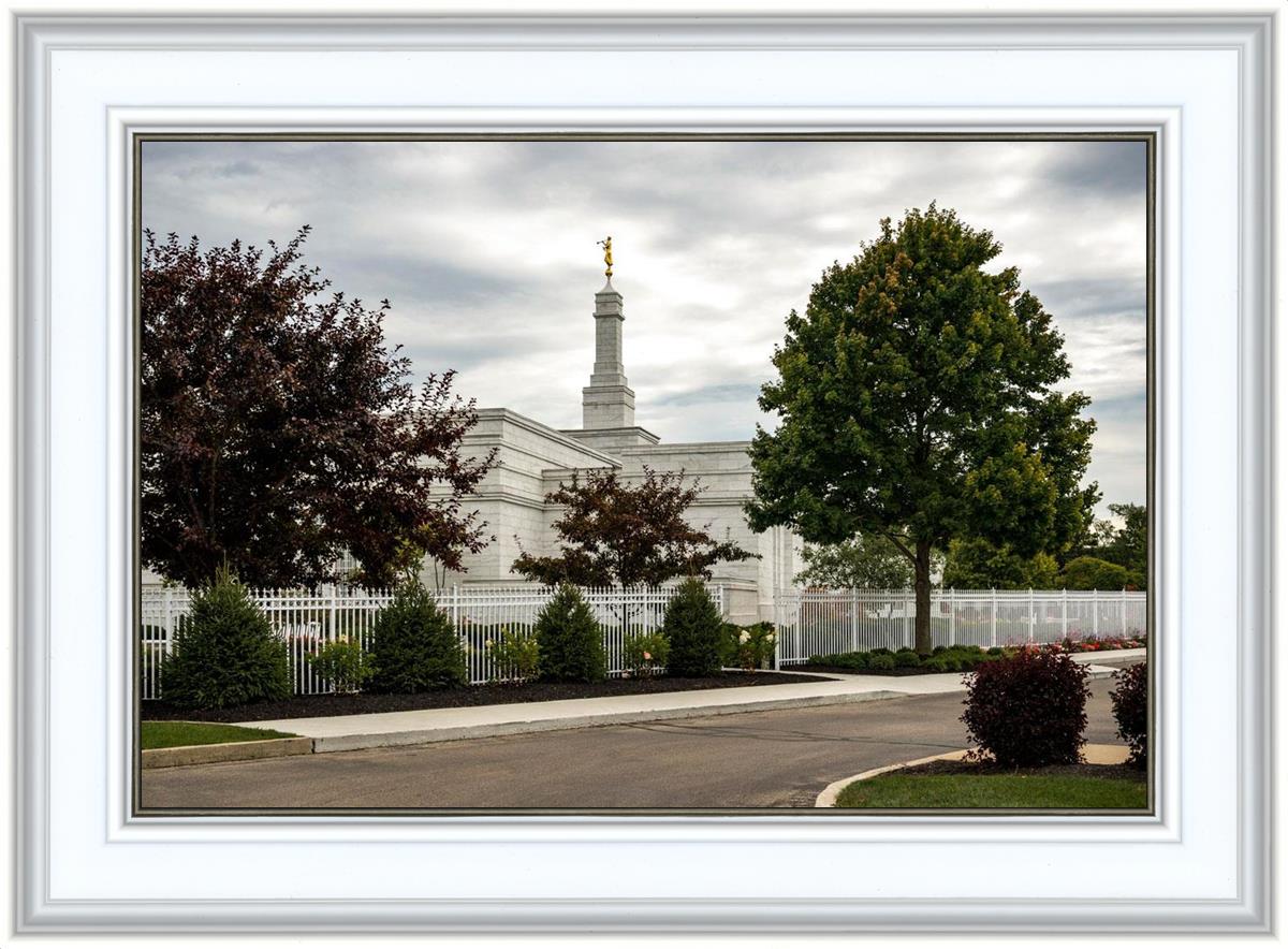 Columbus Temple Cloudy Skies