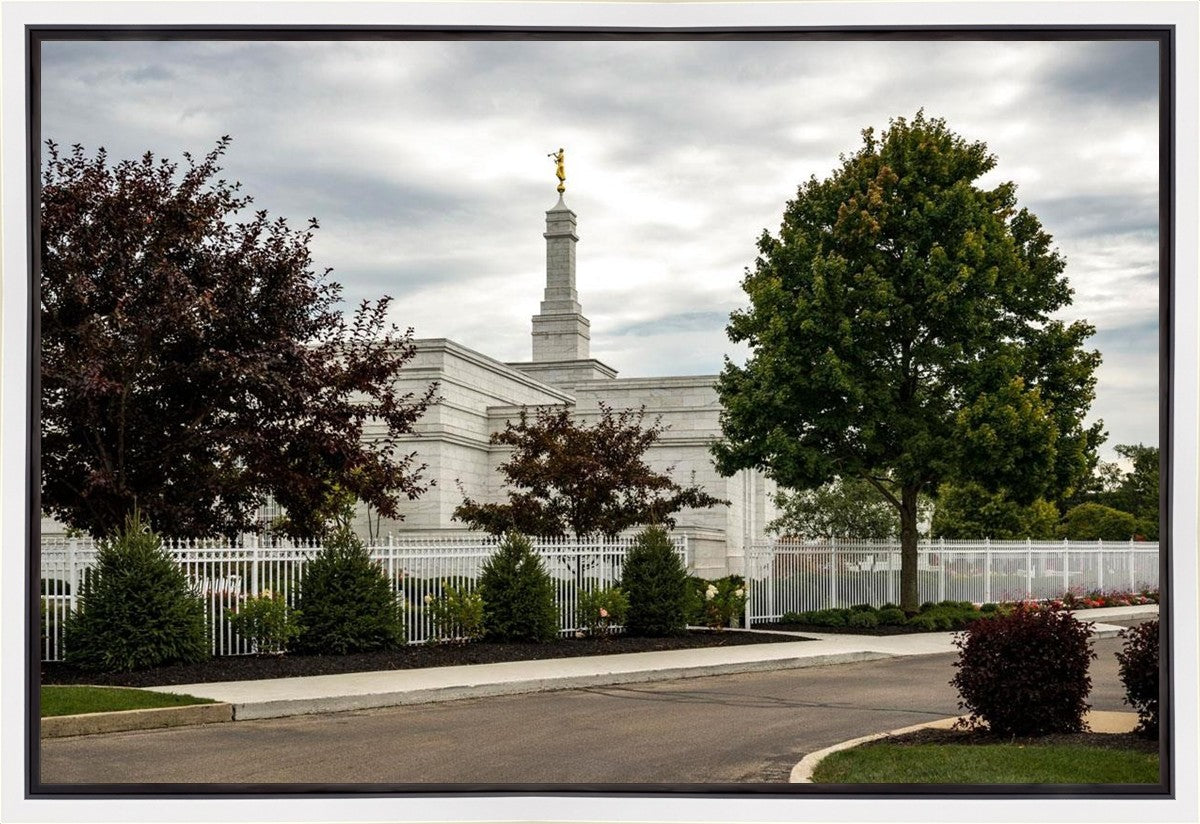 Columbus Temple Cloudy Skies Gallery Wrap
