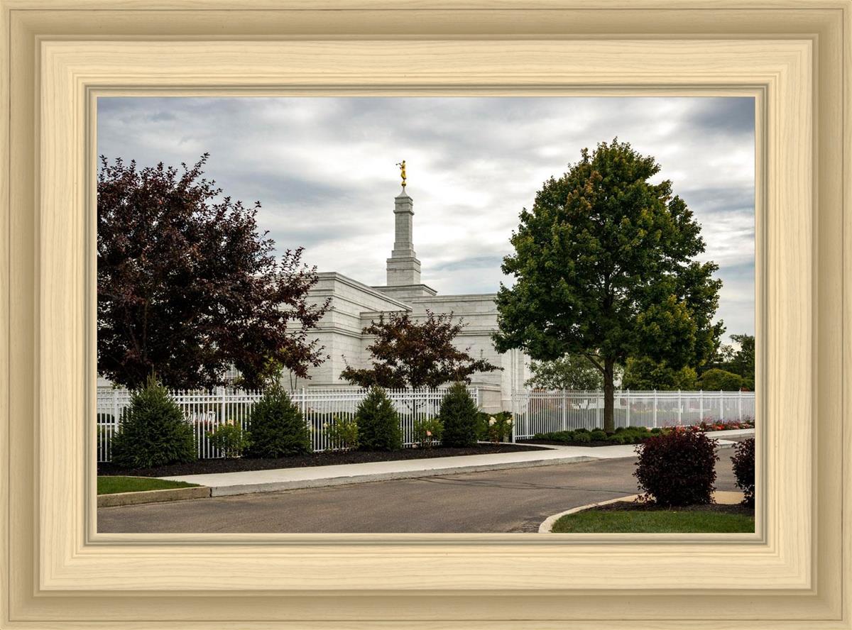 Columbus Temple Cloudy Skies