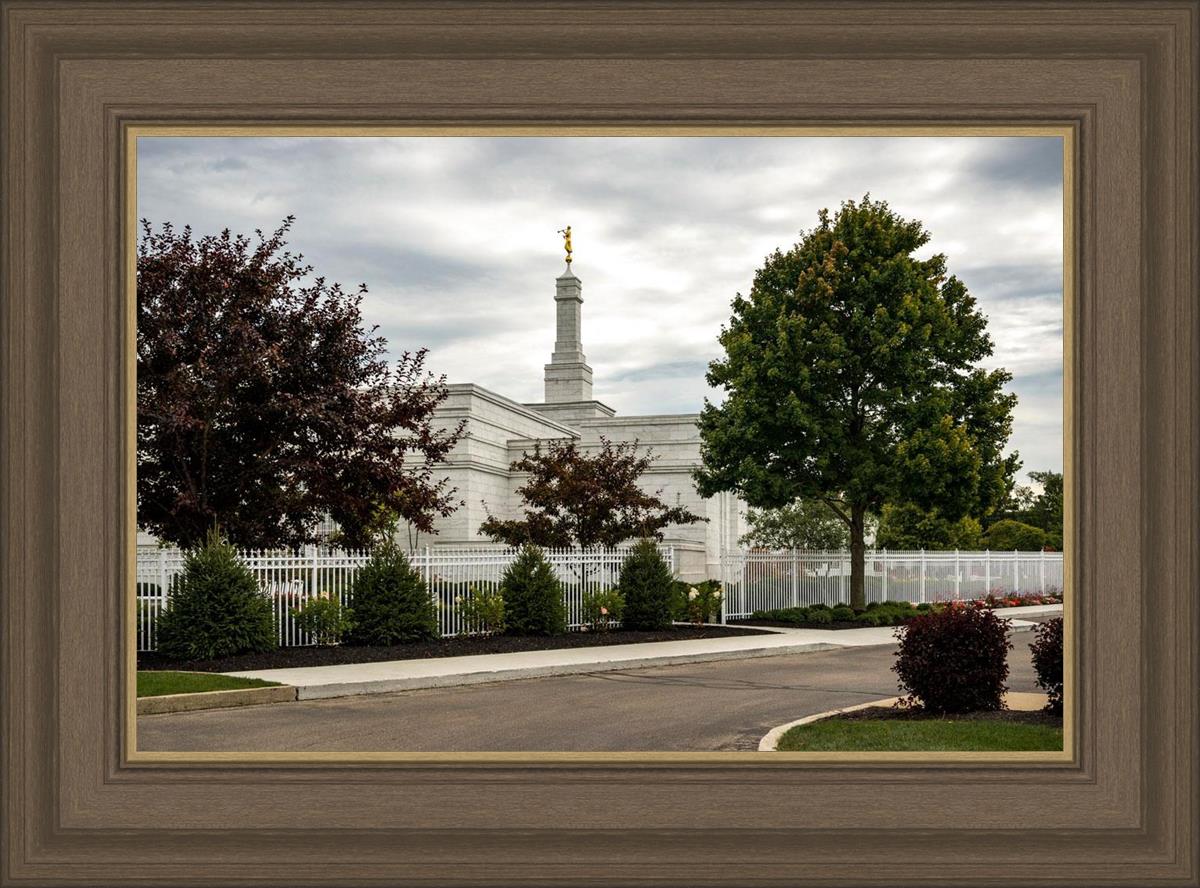 Columbus Temple Cloudy Skies