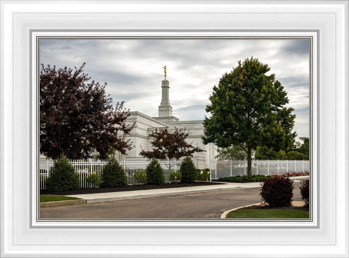 Columbus Temple Cloudy Skies