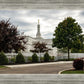 Columbus Temple Cloudy Skies