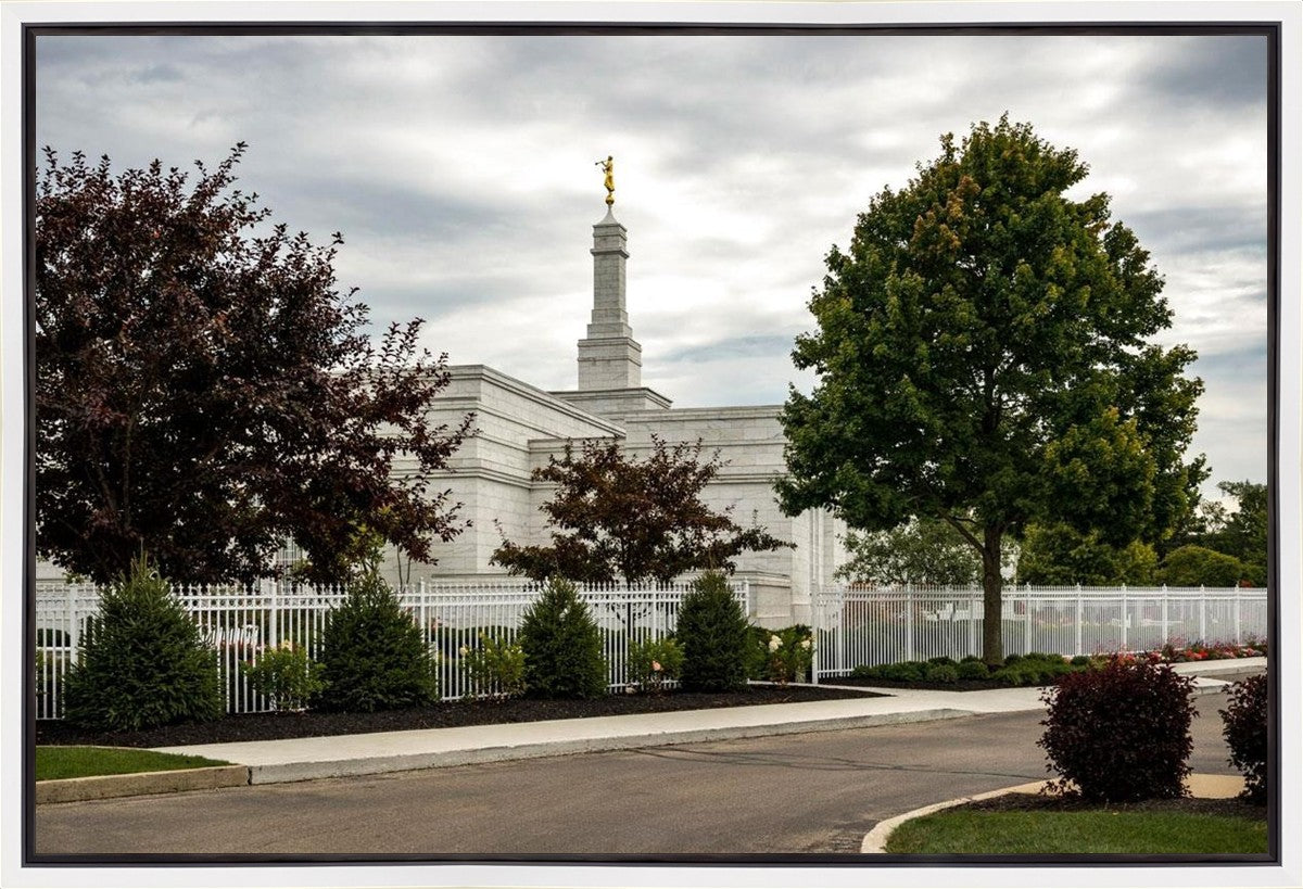 Columbus Temple Cloudy Skies Gallery Wrap