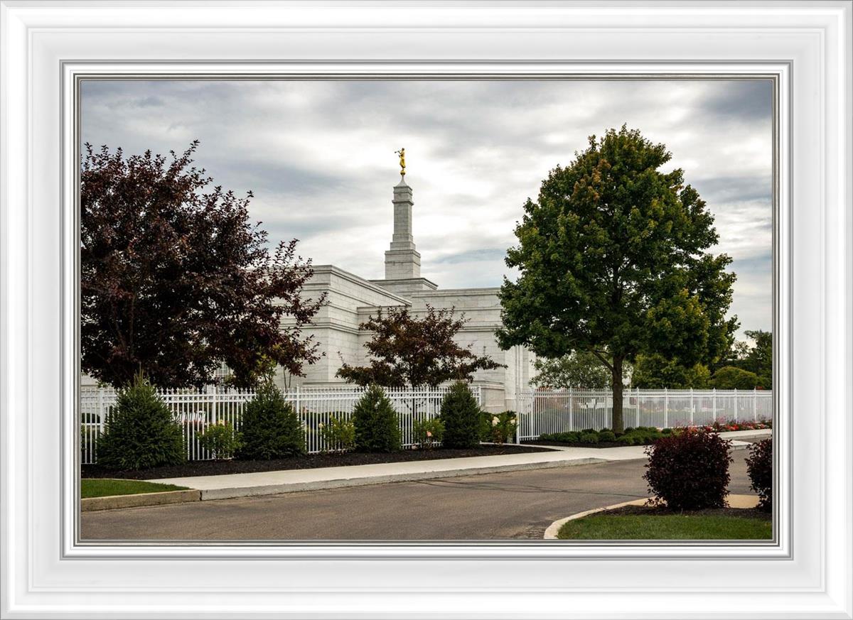 Columbus Temple Cloudy Skies