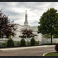 Columbus Temple Cloudy Skies