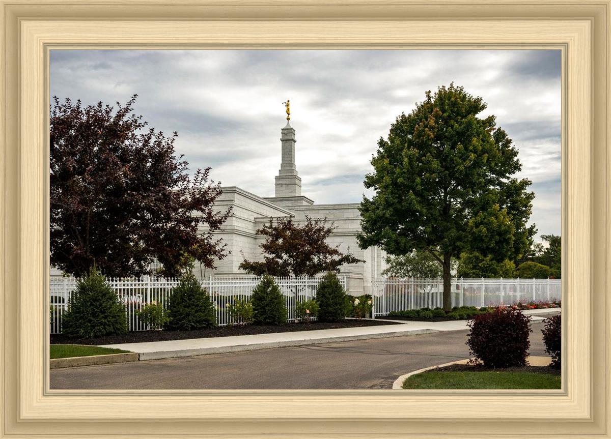 Columbus Temple Cloudy Skies