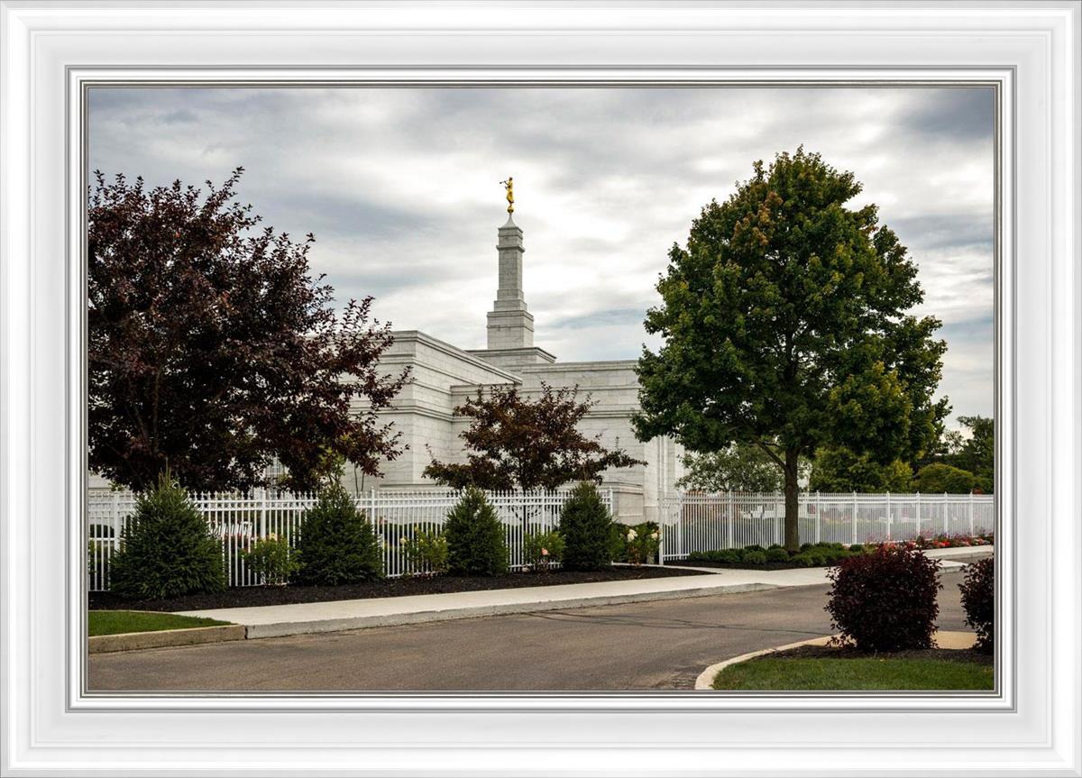 Columbus Temple Cloudy Skies
