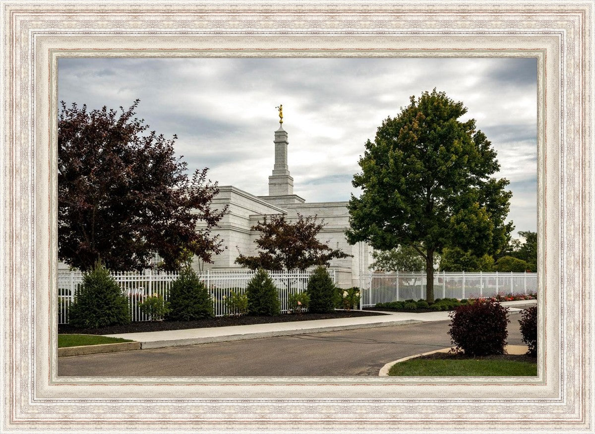 Columbus Temple Cloudy Skies